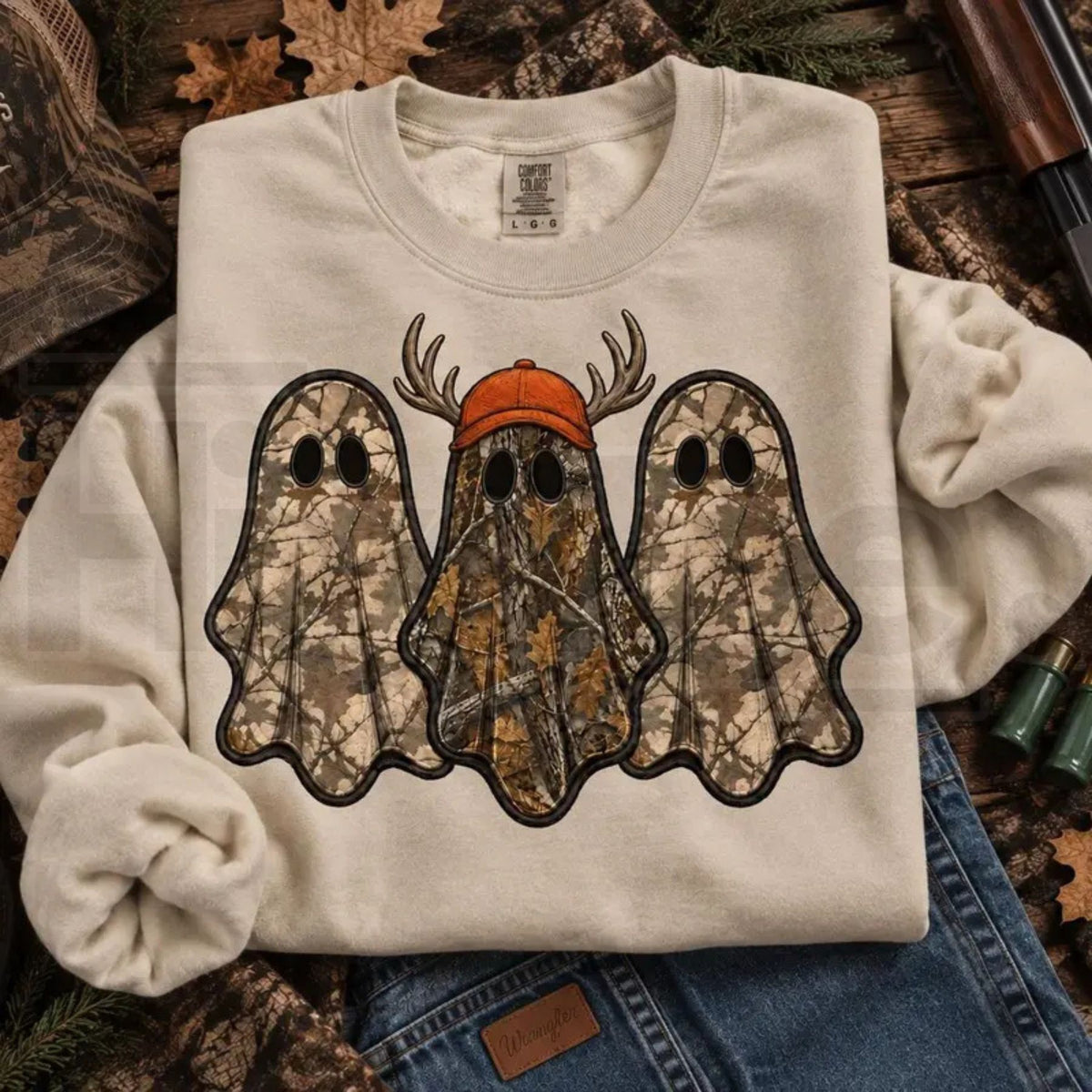 Retro Ghost Hunting Halloween Sweatshirt