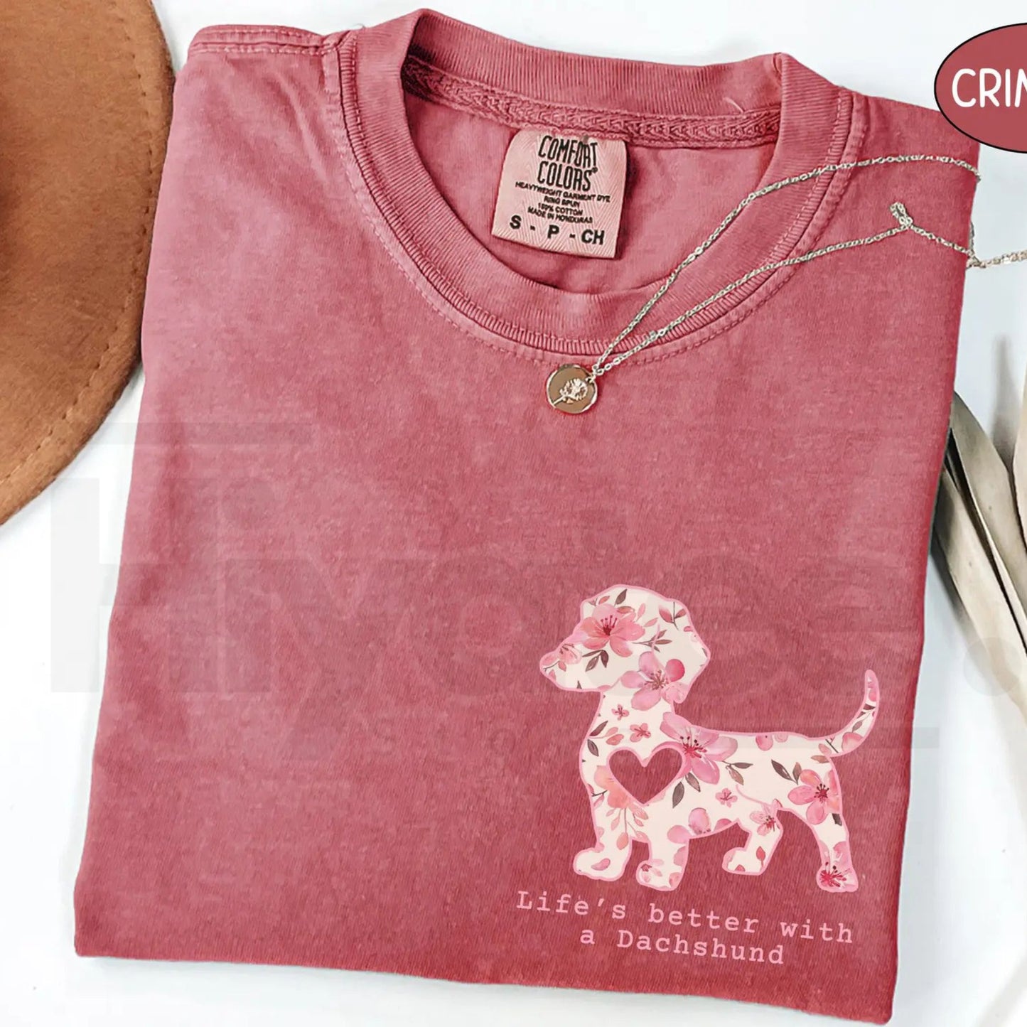 Comfort Colors® Dachshund Floral Shirt
