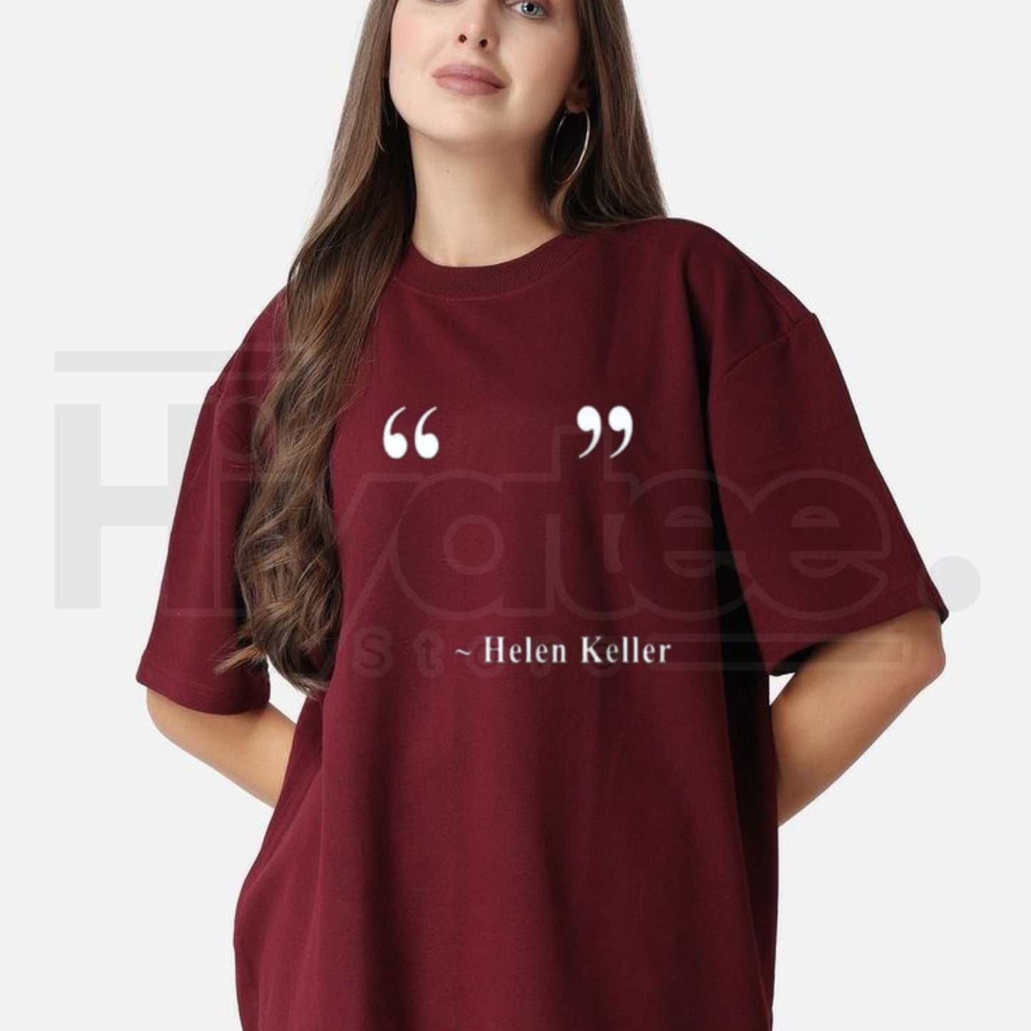 Women's Helen Keller Quote Graphic T-Shirt – Soft Casual Short Sleeve Top