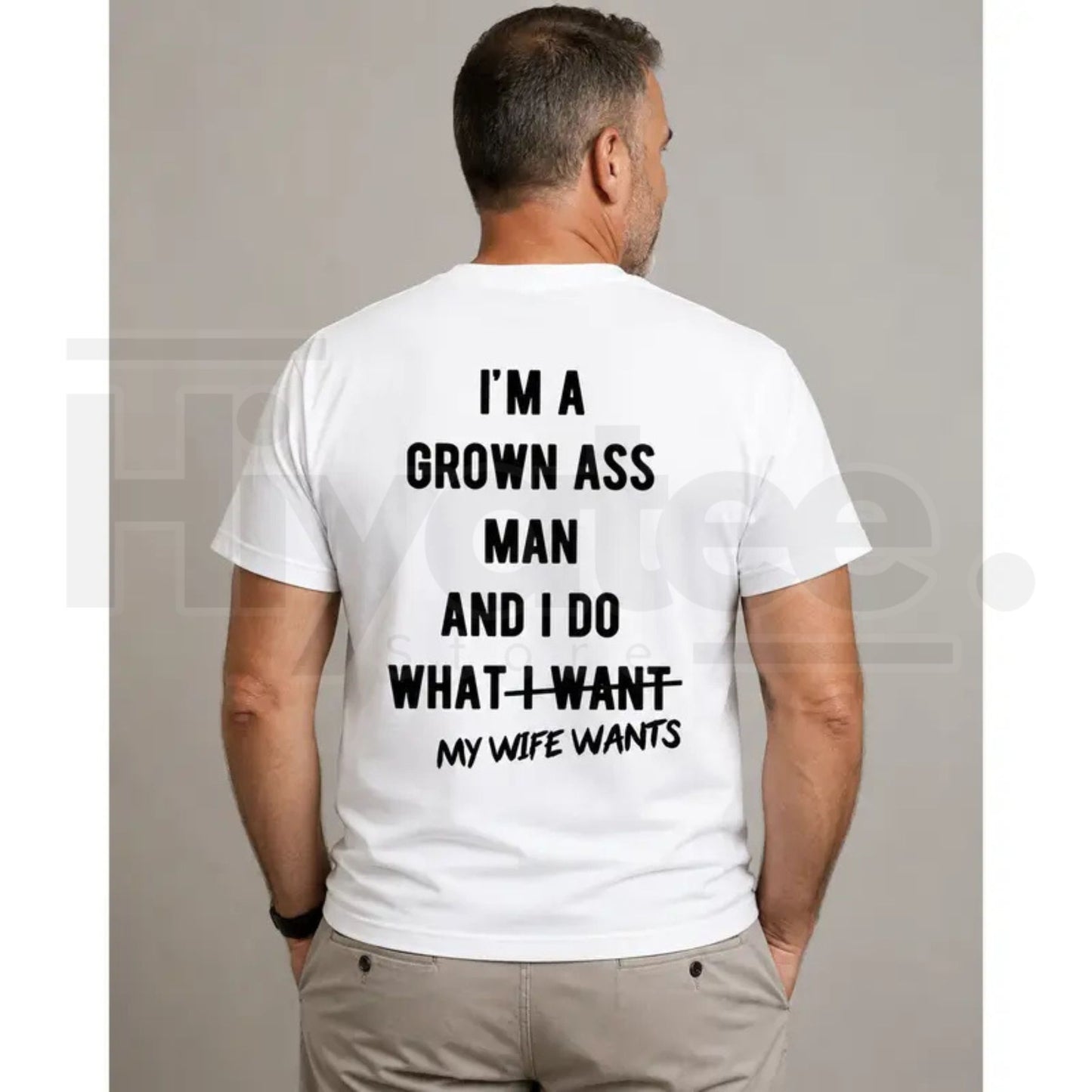 Real Man Listens To My Wife T-Shirt – Funny Husband Sarcastic Tee