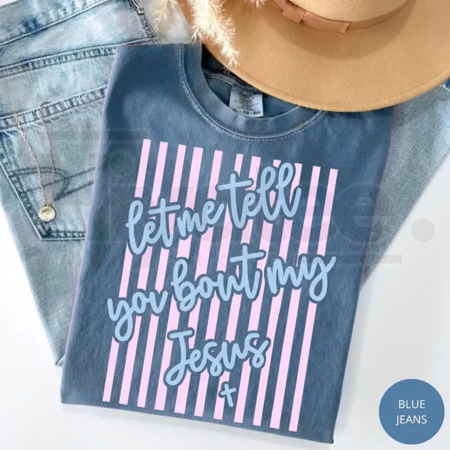 Comfort Colors® Let Me Tell You About My Jesus Shirt – Coquette Bow Christian Easter Tee