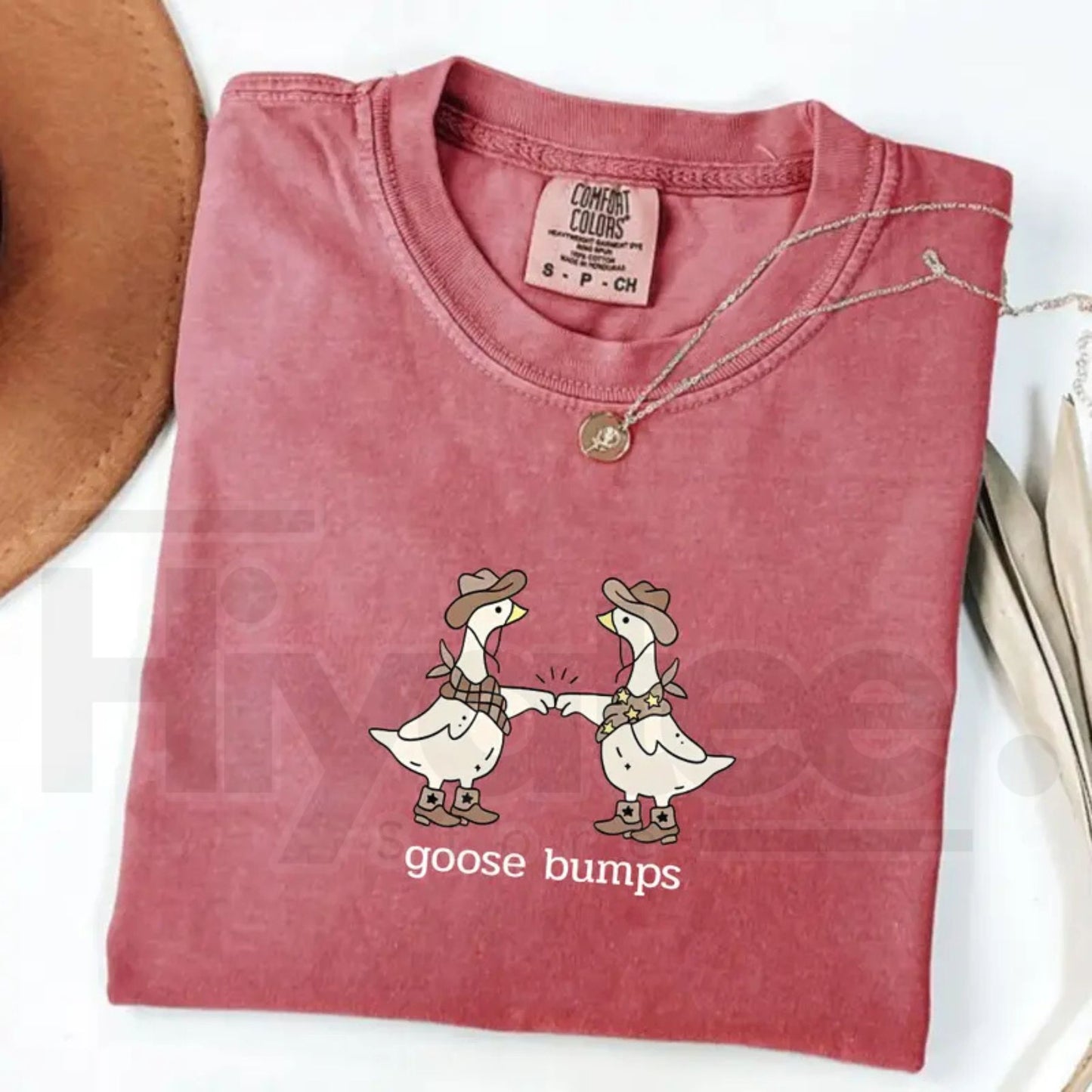 Comfort Colors® Goose Bumps Western T-Shirt – Funny Silly Goose Cowboy Tee