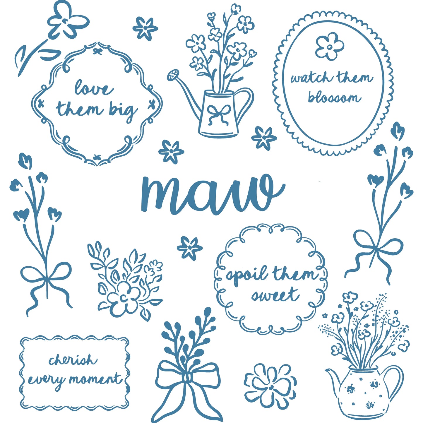 Comfort Colors® Custom Floral Grandma Shirt – Personalized Mama & Nana Flower Tee