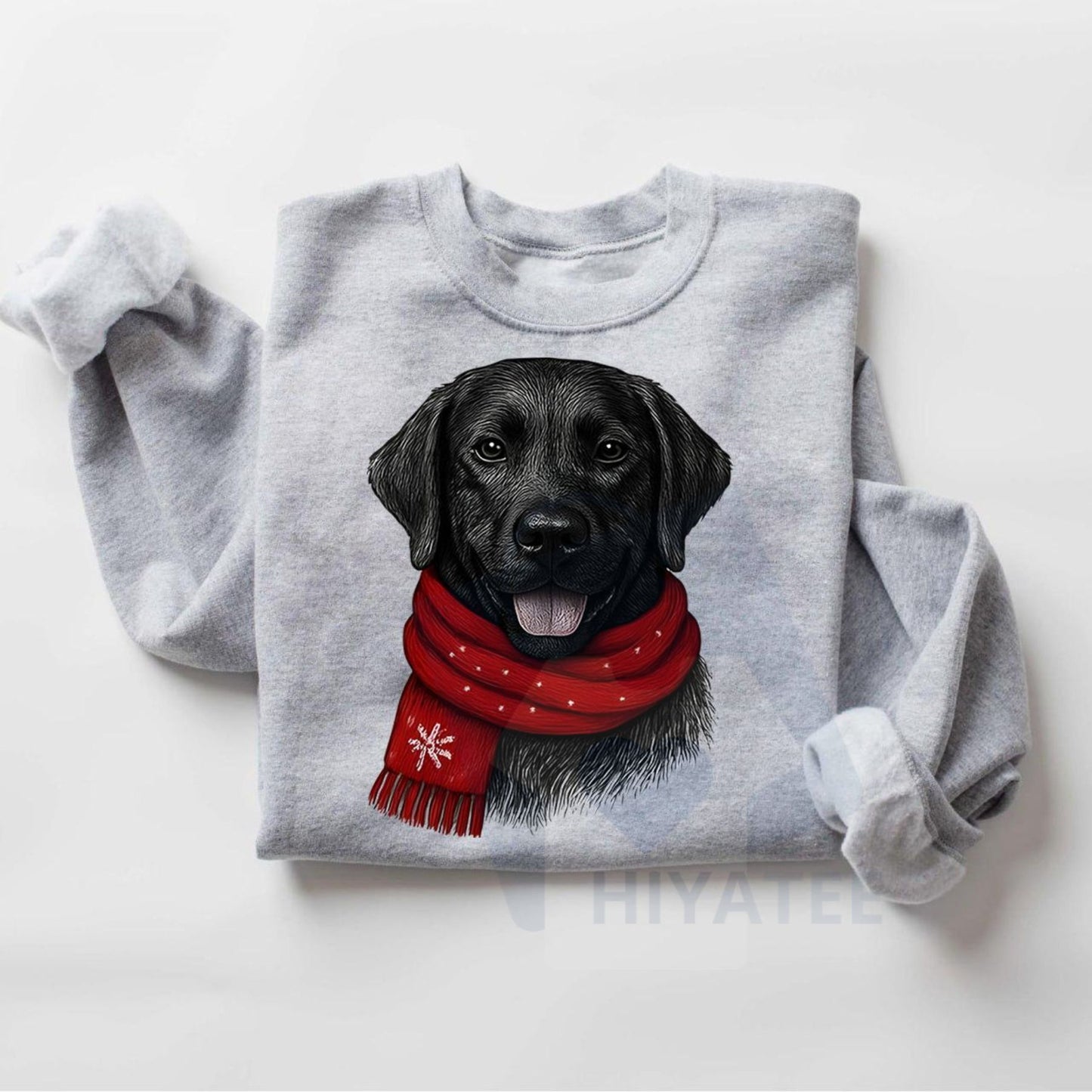 Santa Paws Christmas Dog Sweatshirt: 50 Dog Breeds in Festive Santa Hats, Gildan Unisex Holiday Pullover