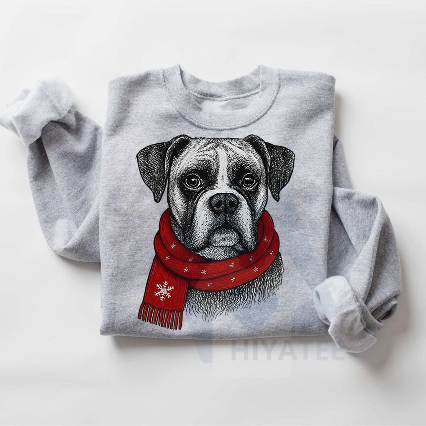 Santa Paws Christmas Dog Sweatshirt: 50 Dog Breeds in Festive Santa Hats, Gildan Unisex Holiday Pullover