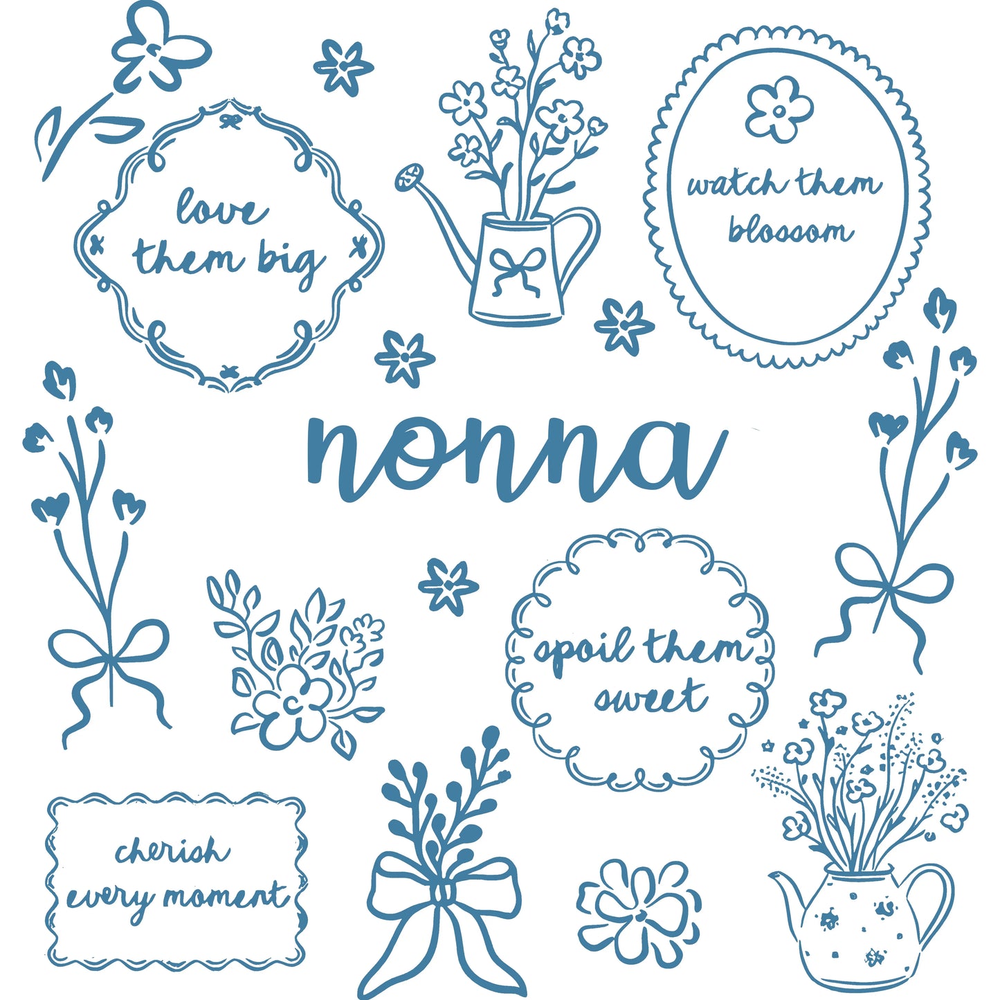 Comfort Colors® Custom Floral Grandma Shirt – Personalized Mama & Nana Flower Tee