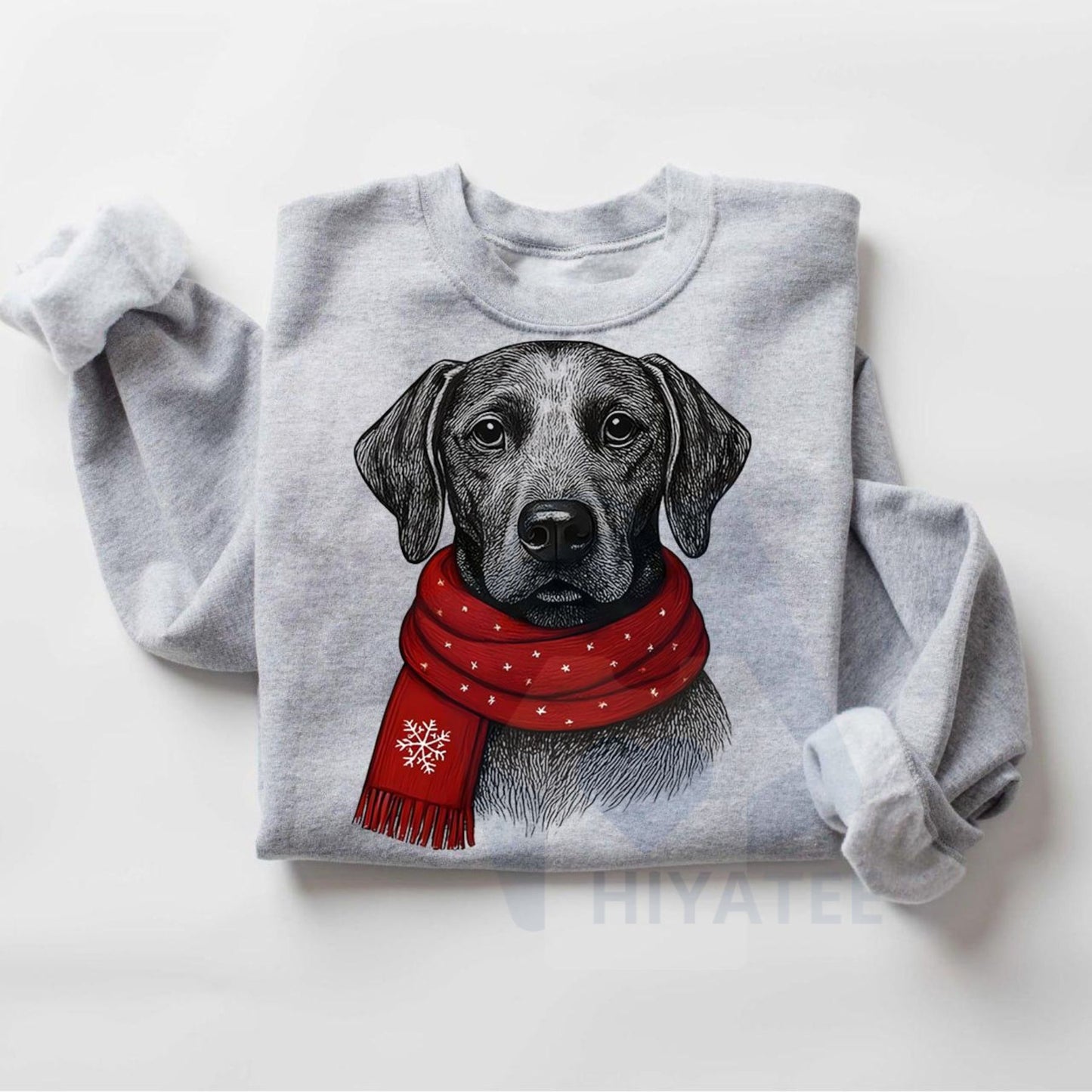 Santa Paws Christmas Dog Sweatshirt: 50 Dog Breeds in Festive Santa Hats, Gildan Unisex Holiday Pullover