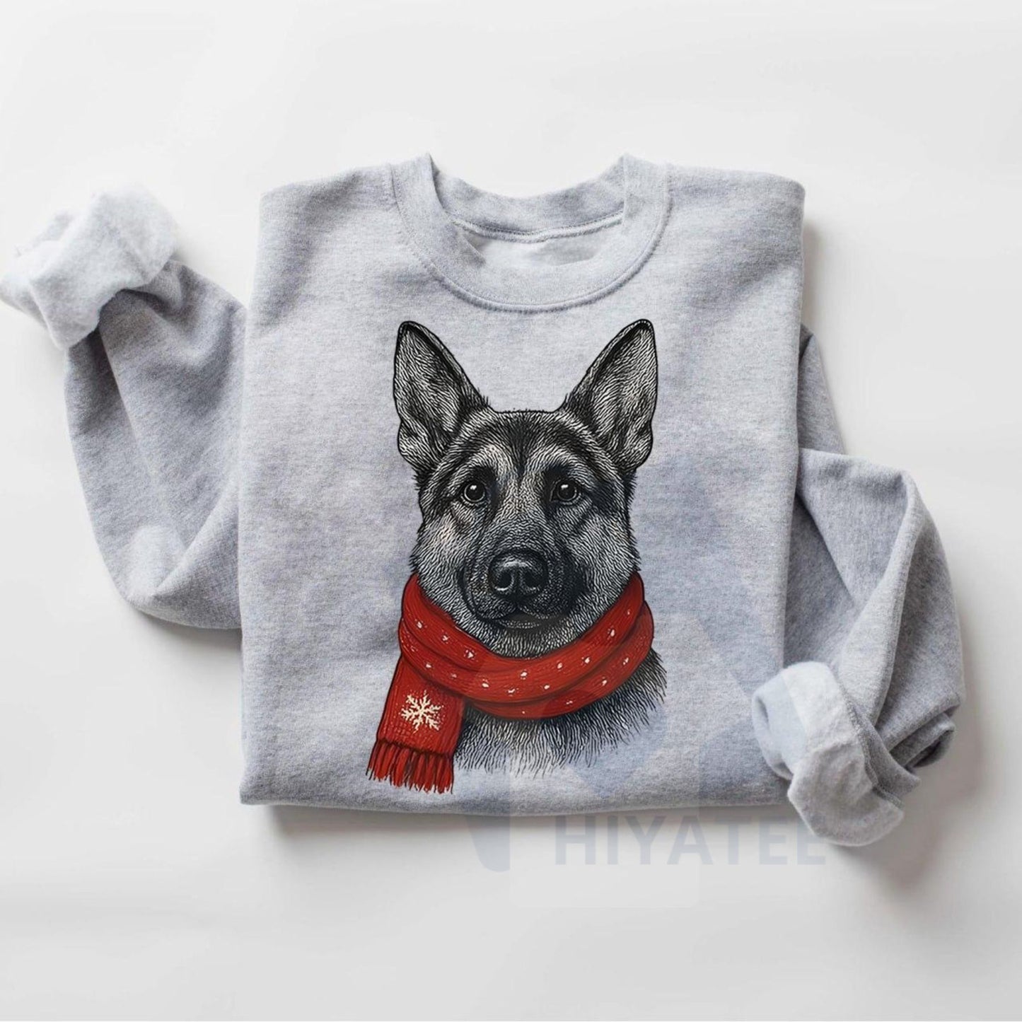 Santa Paws Christmas Dog Sweatshirt: 50 Dog Breeds in Festive Santa Hats, Gildan Unisex Holiday Pullover