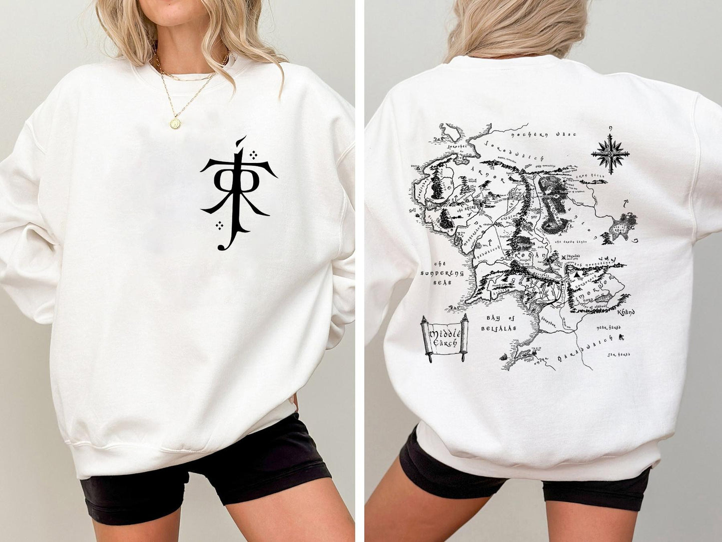 LOTR Shirt , JRR Tolkien Sweatshirt, Lord of the Rings Merch, LOTR Sweatshirt, Middle Earth Map