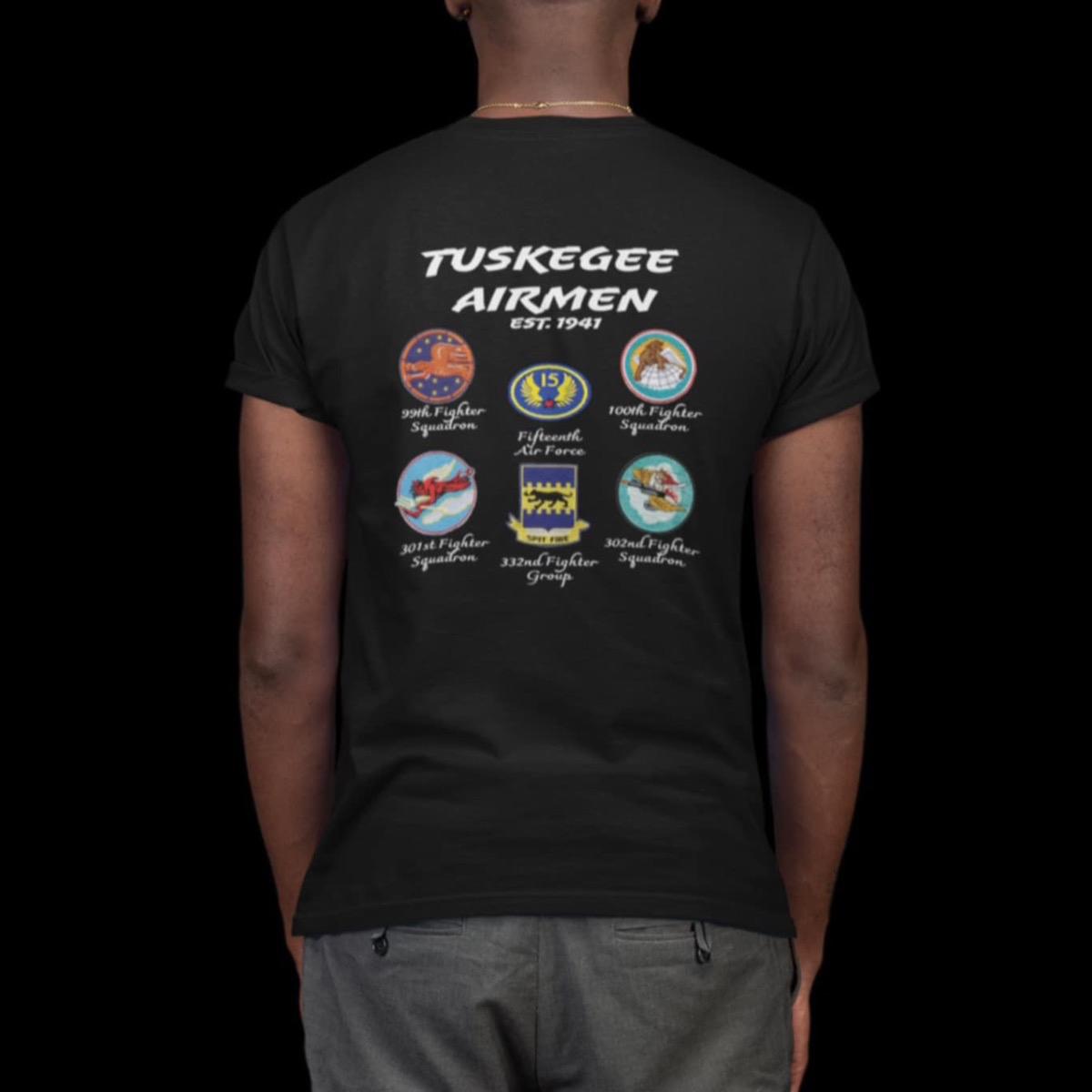 Tuskegee American Heroes T-Shirt Men's Streetwear Top with Graphic Design