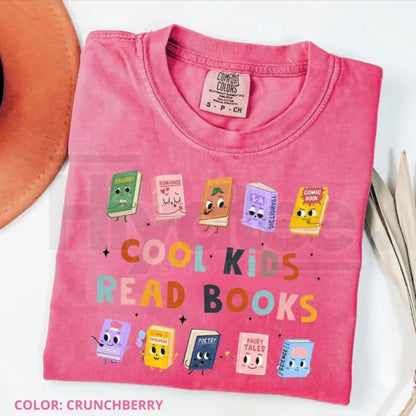 Cool Kids Read Books Shirt – Teacher & Librarian Gift, Kindergarten Reading Tee
