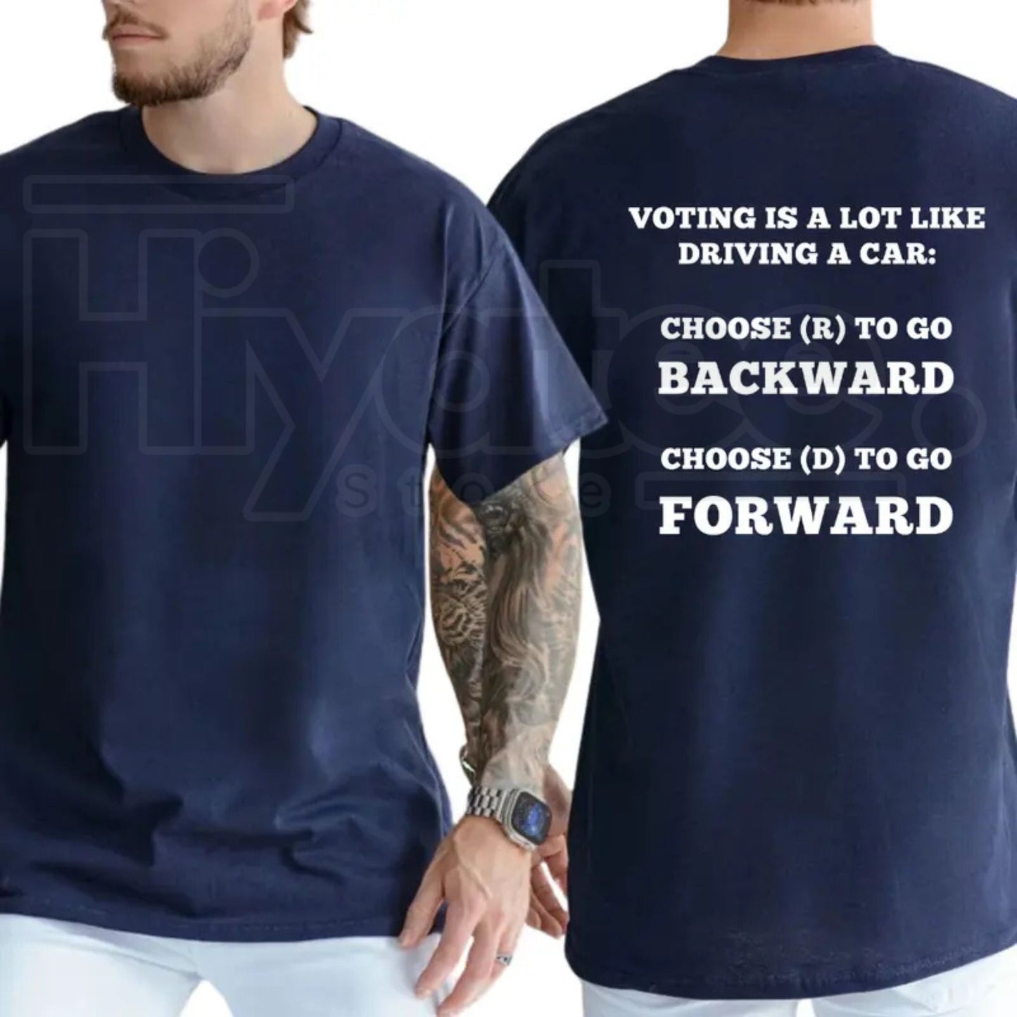 Voting Is Like Driving A Car T-Shirt – Funny Sarcastic Democrat Graphic Tee