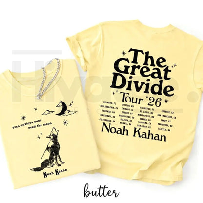 Orbiter Lyric T-Shirt Even Anxious Pups Need the Moon – Retro NK Graphic Tee, The Great Divide Tour Shirt