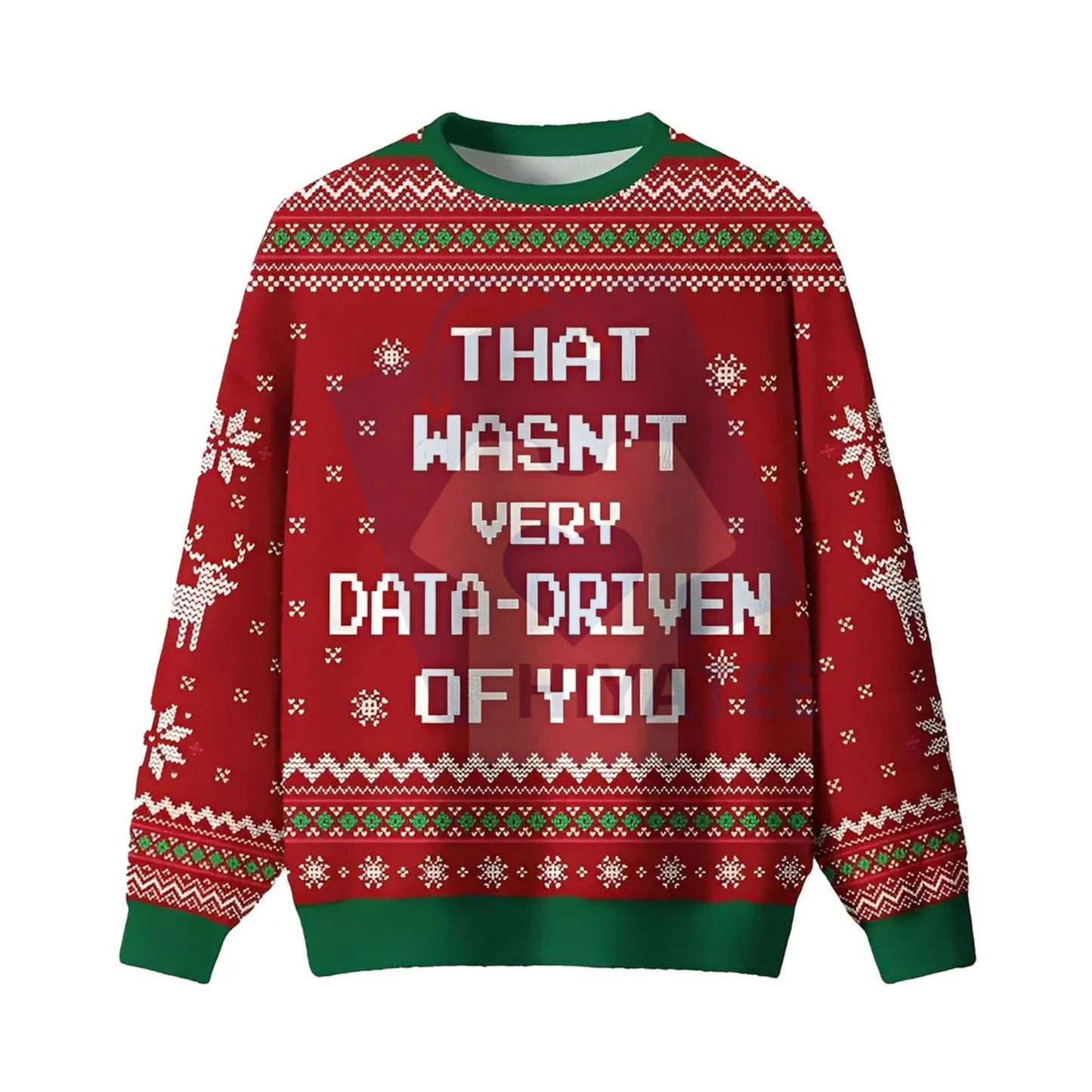Geeksoutfit Geek Style Ugly Christmas Sweater – Crew Neck Long Sleeve Knit