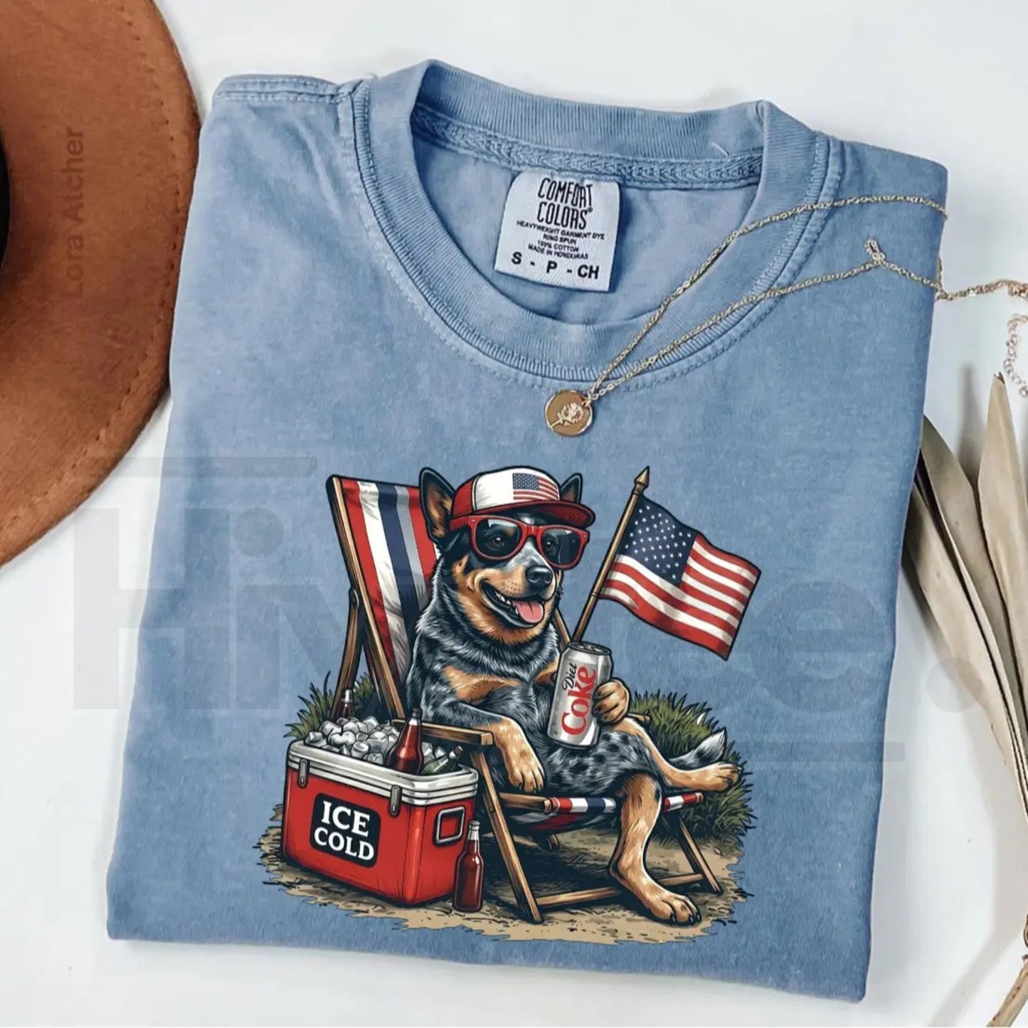 Comfort Colors® Funny 4th of July Dog Shirt – Retro Labrador Diet Coke Patriotic Tee