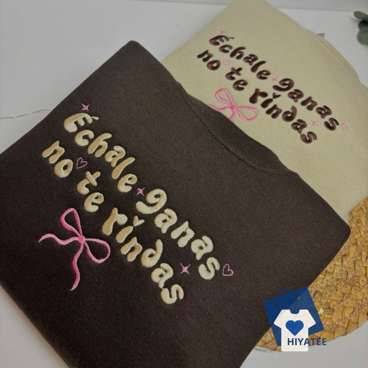 Échale Ganas Embroidered Crewneck – Latina Empowerment Sweater