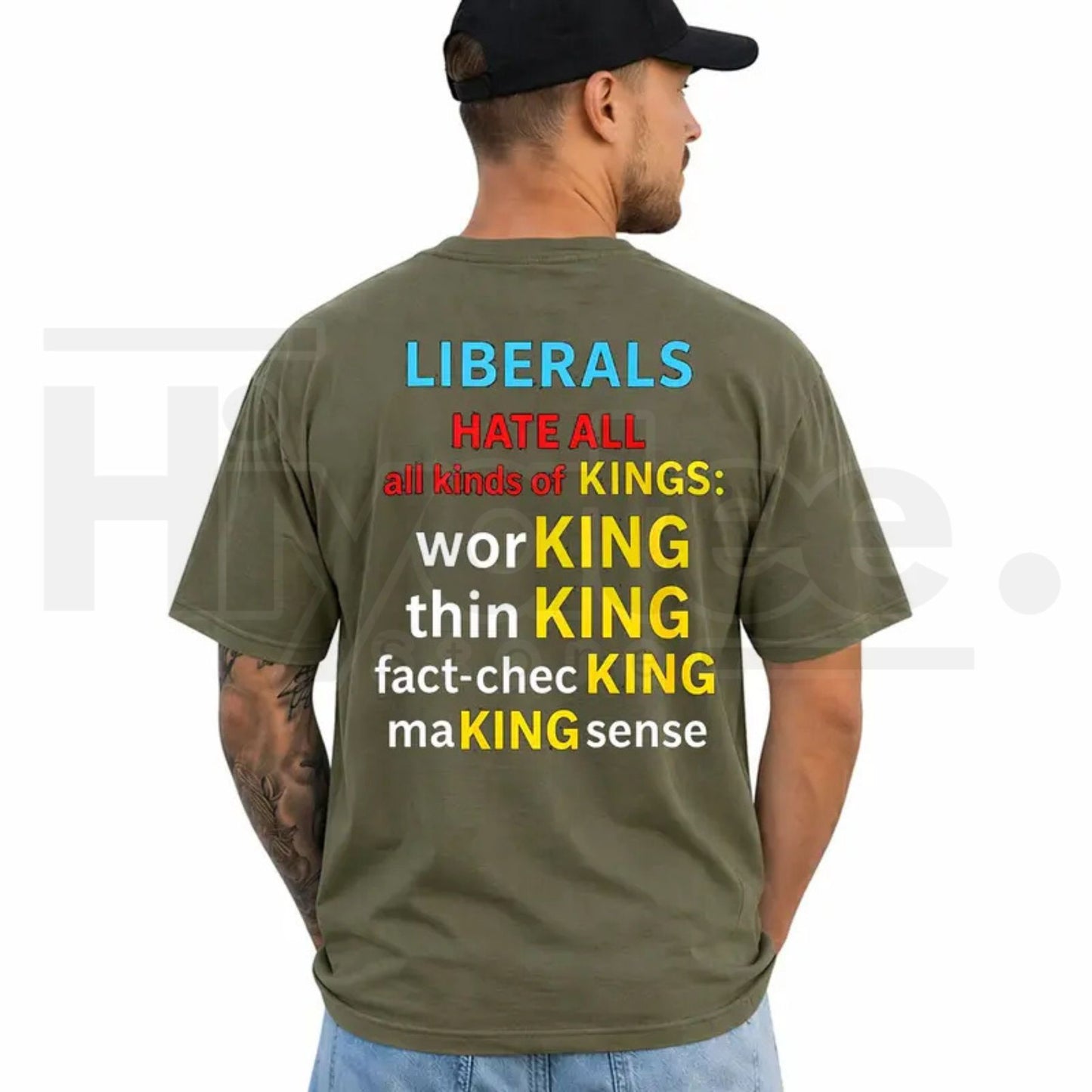 Liberals Hate All Kinds of Kings T-Shirt – Political Satire Menswear Tee