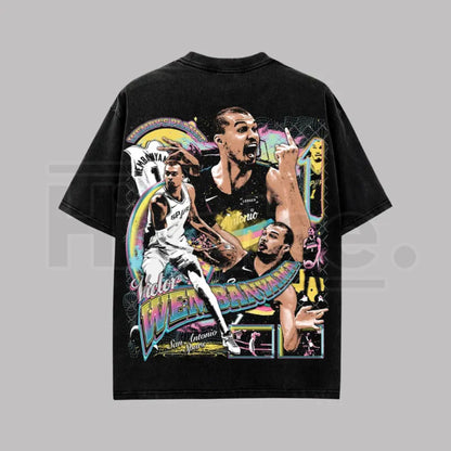 Victor Wembanyama VW1 T-Shirt – Vintage Spurs Nation Basketball Graphic Tee