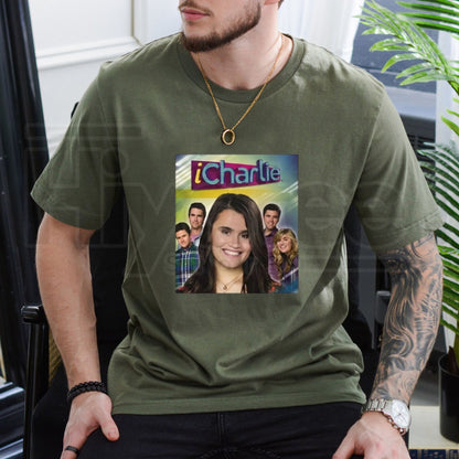 iCharlie Cast Photo T-Shirt – Retro TV Show Poster Print Nostalgia Graphic Tee
