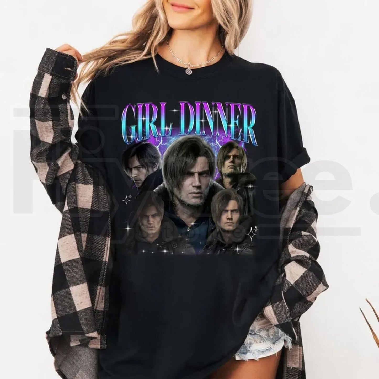 Leon S. Kennedy "Girl Dinner" T-Shirt – Resident Evil 9 Requiem Horror Graphic Tee