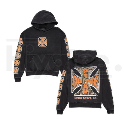 West Coast Choppers Camo Fill Men's Hoodie – Classic Motorcycle Graphic