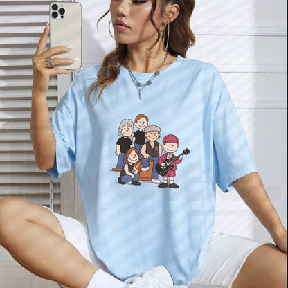 Vintage Aesthetic Rockband T-Shirt – 90s Rock Music Fashion Cotton Tee