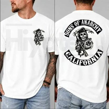 SOA Vintage Biker Graphic T-Shirt – Retro Jax Teller Motorcycle Club Fan Tee