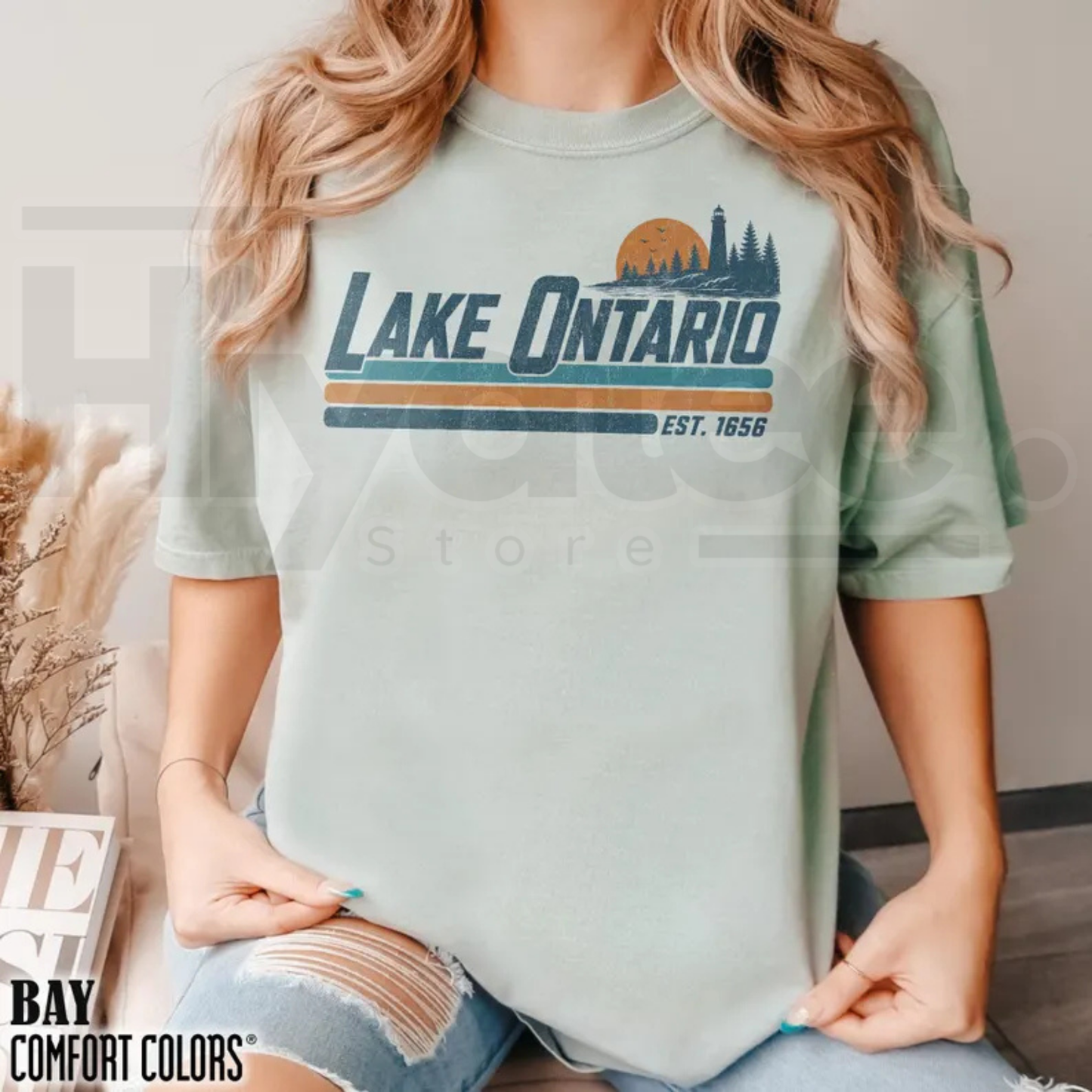 Lake Ontario Great Lakes Shirt Vintage Quiet Activism Comfort Colors Tee