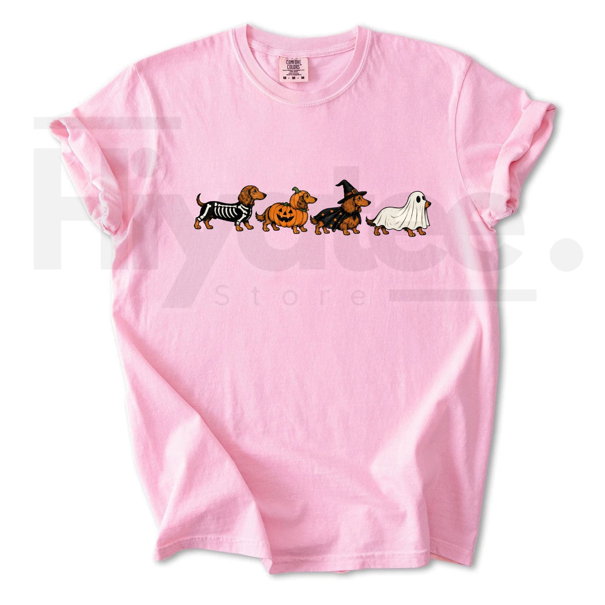 Halloween Dachshund Wiener Dog Spooky Season Comfort Colors Tee