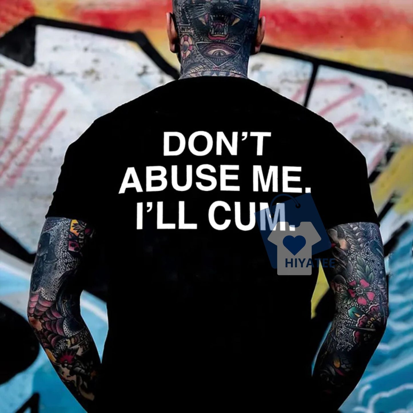 Don’t Abuse Me T-Shirt – Printed Men’s Statement Tee in Soft Cotton