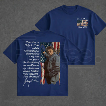 "I Am The Nation" – Vintage Outlaw Music Singer Retro 2-Sided Top