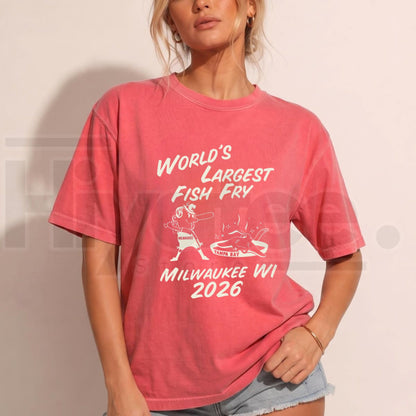 Comfort Colors World's Largest Fish Fry T-Shirt – Milwaukee Baseball Graphic Tee