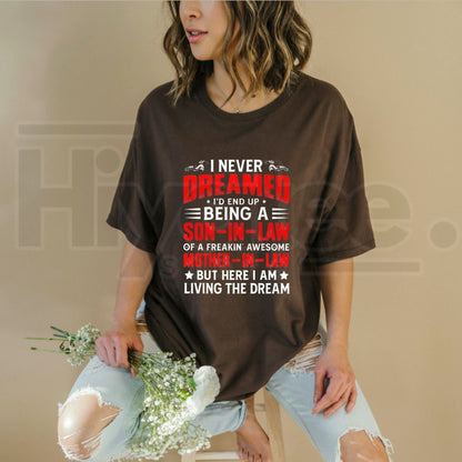 Freakin’ Awesome Mother-in-Law Son-in-Law T-Shirt – Funny Sarcastic Family Graphic Tee