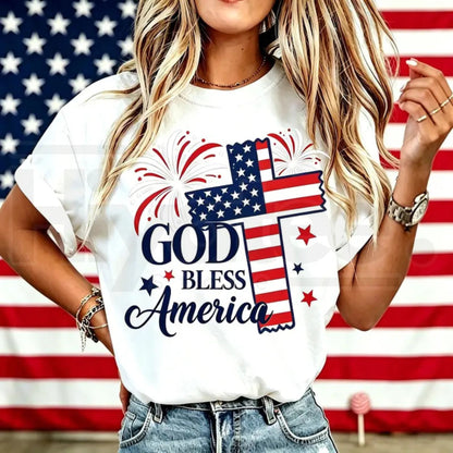 "God Bless America" – USA 250th Anniversary Vintage Patriotic Top