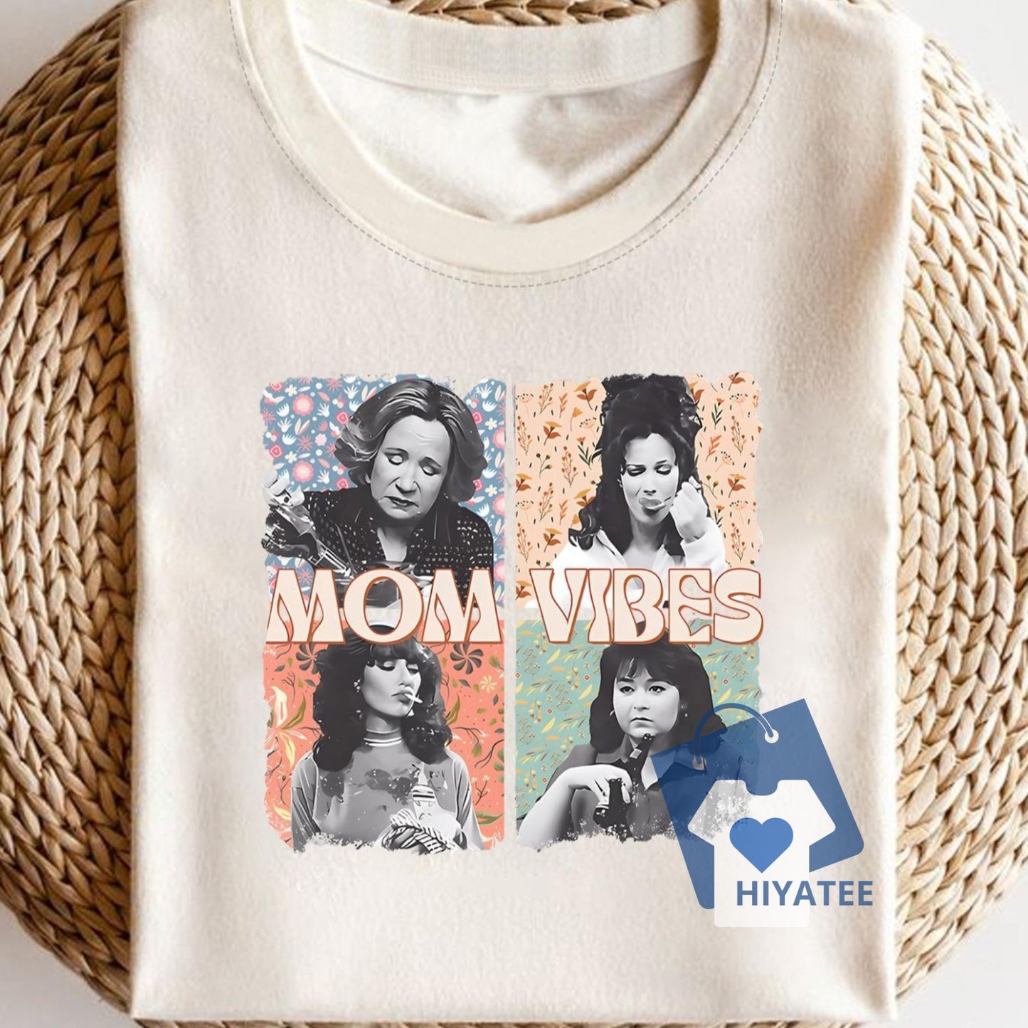Stylish Mom Vibes Graphic Tee for Women – Casual Round Neck Short Sleeve T-Shirt for Daily Wear and All Seasons Comfort