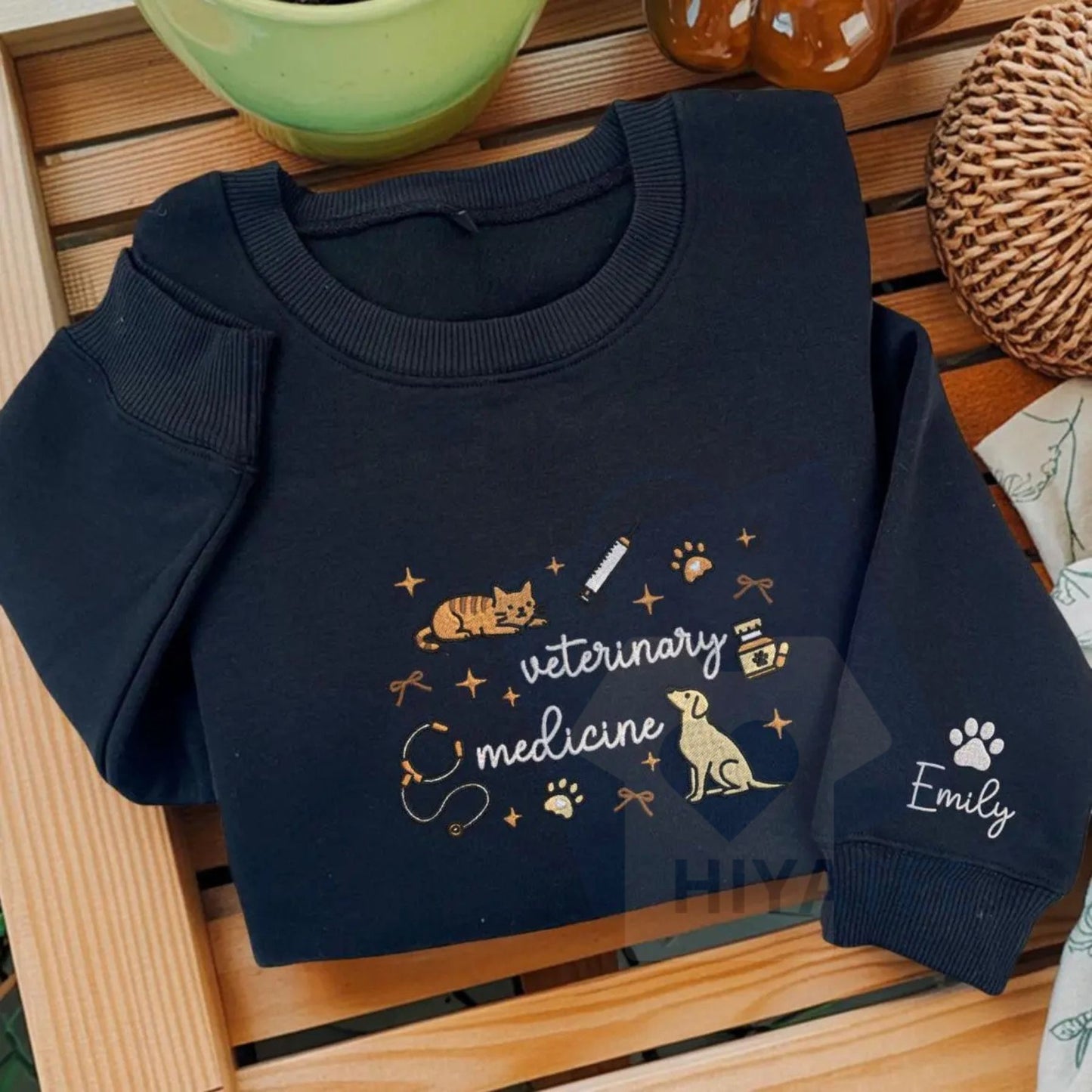 Embroidered Veterinary Medicine Sweatshirt – Classic Vet Tech Crewneck, Animal Science Gift