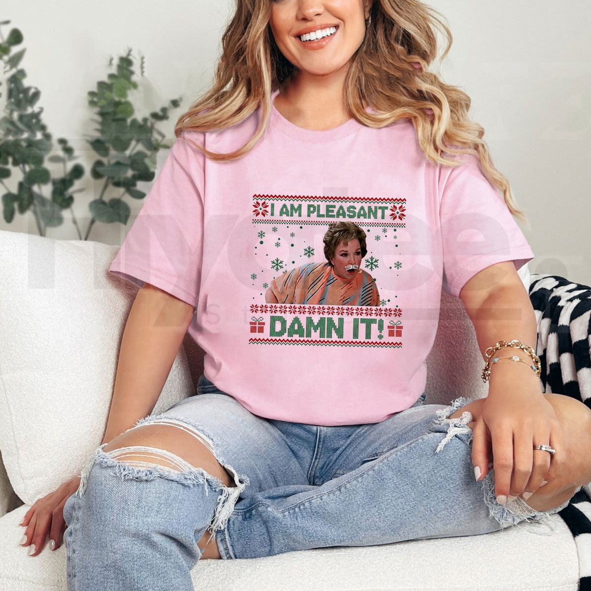 I Am Pleasant Ugly Christmas T-Shirt – Steel Magnolias Funny Quote Xmas Season Tee
