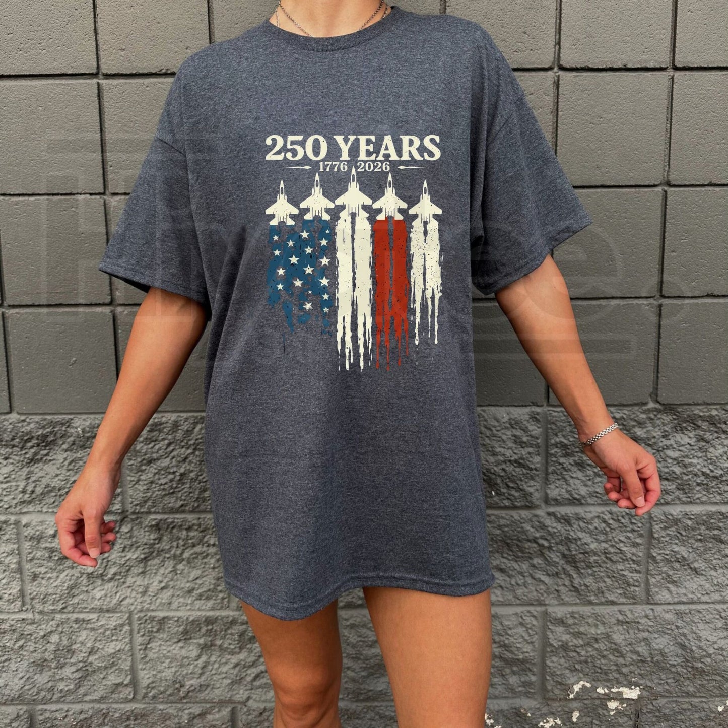 "USA 250th Anniversary" Vintage 1776–2026 – Retro Patriotic Cotton Top