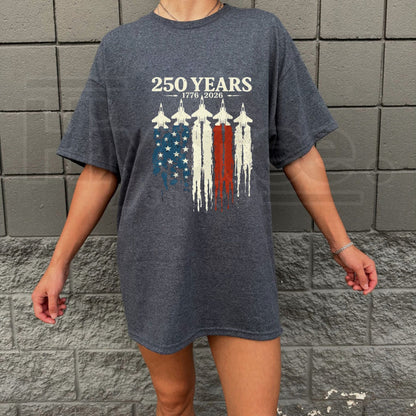 "USA 250th Anniversary" Vintage 1776–2026 – Retro Patriotic Cotton Top