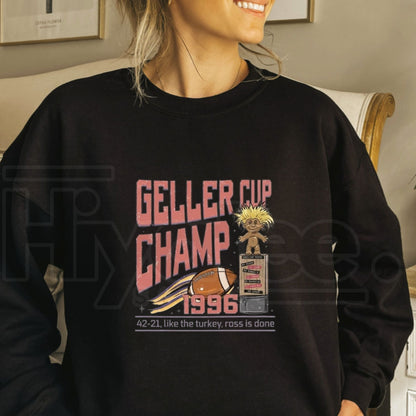 Geller Bowl Friendsgiving Sweatshirt, Vintage Geller Cup Thanksgiving Graphic Pullover