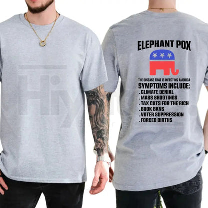"Elephant Pox" – Funny Political Satire Graphic Top