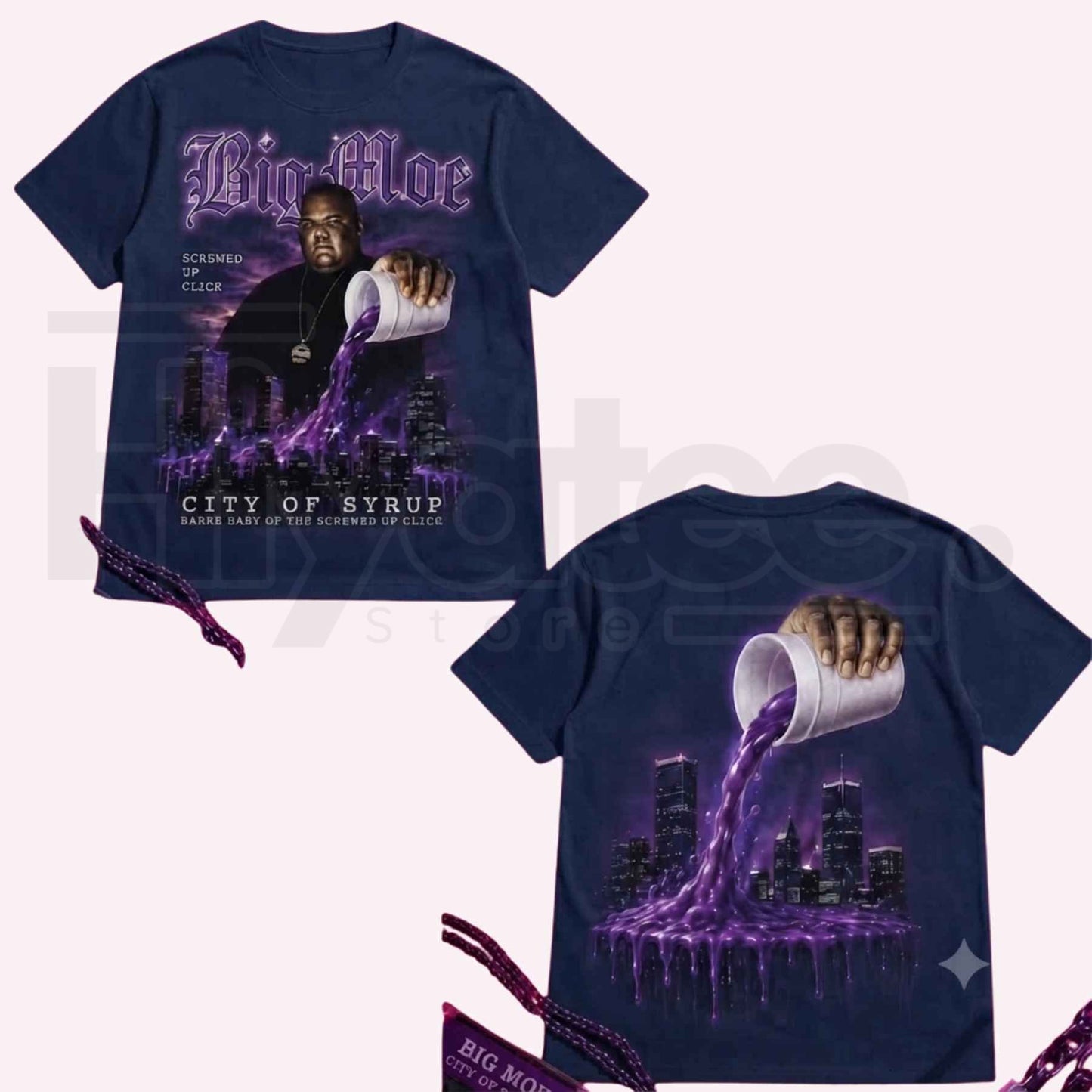 Big Moe Heavy Cotton Unisex Graphic T-Shirt – Houston Texas Screwed Up Click DJ Screw Tee