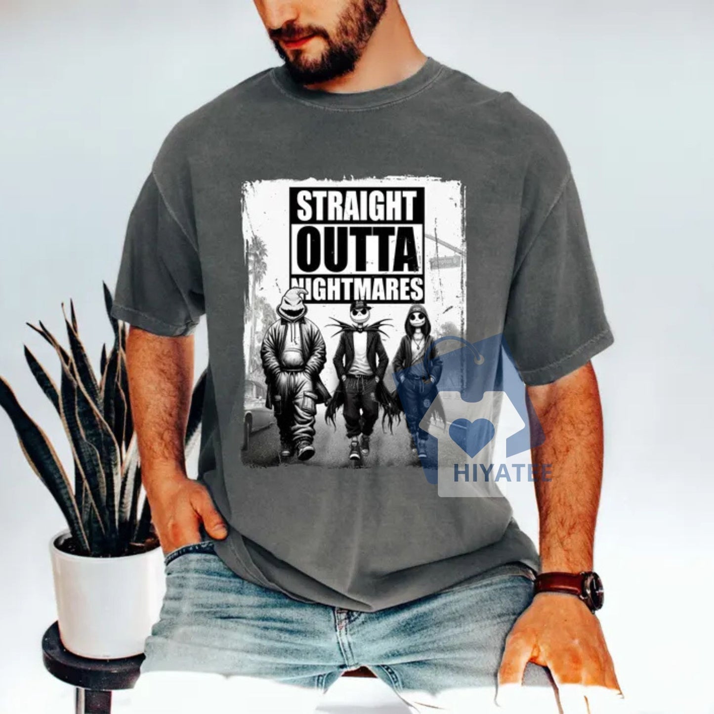 Straight Outta Nightmare Shirt – Oogie Boogie & Skellington Halloween Tee, Funny Halloween Party Graphic T-Shirt