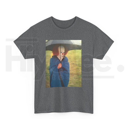 Tim Curry On IT Set Smoking Cigarette T-Shirt – Vintage Horror Movie Graphic Tee