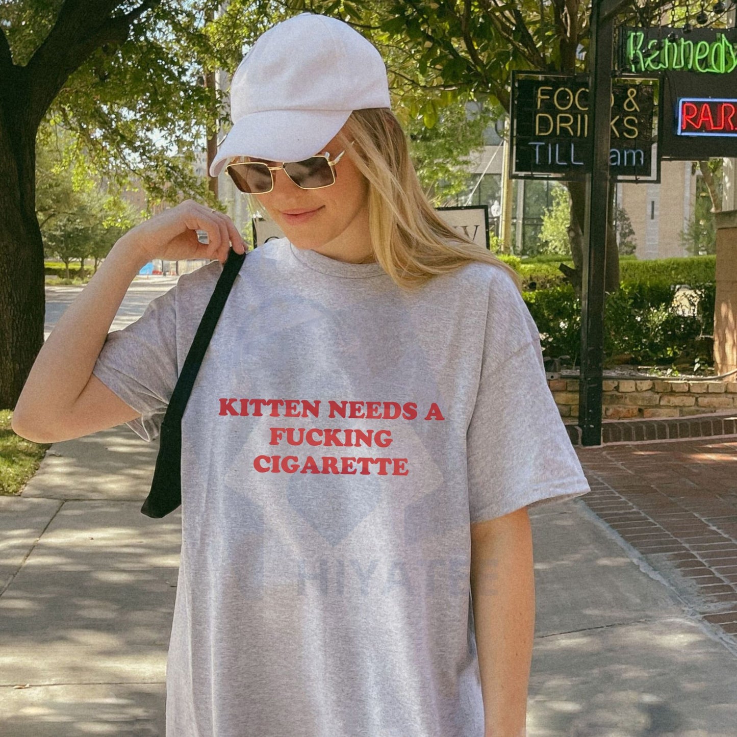Kitten "Need a Fing Cigarette" T-Shirt – Funny Viral Meme Shirt Dark Humor Tee*