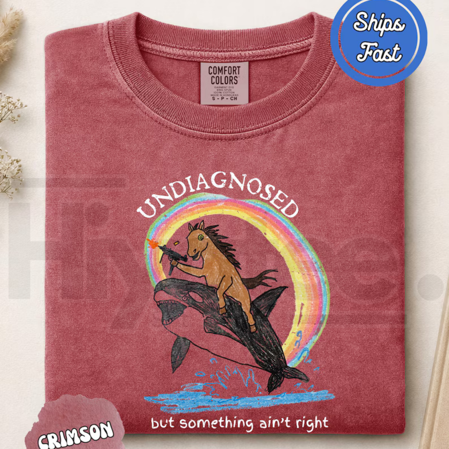 Comfort Colors Sarcastic Undiagnosed Something Ain't Right T-Shirt