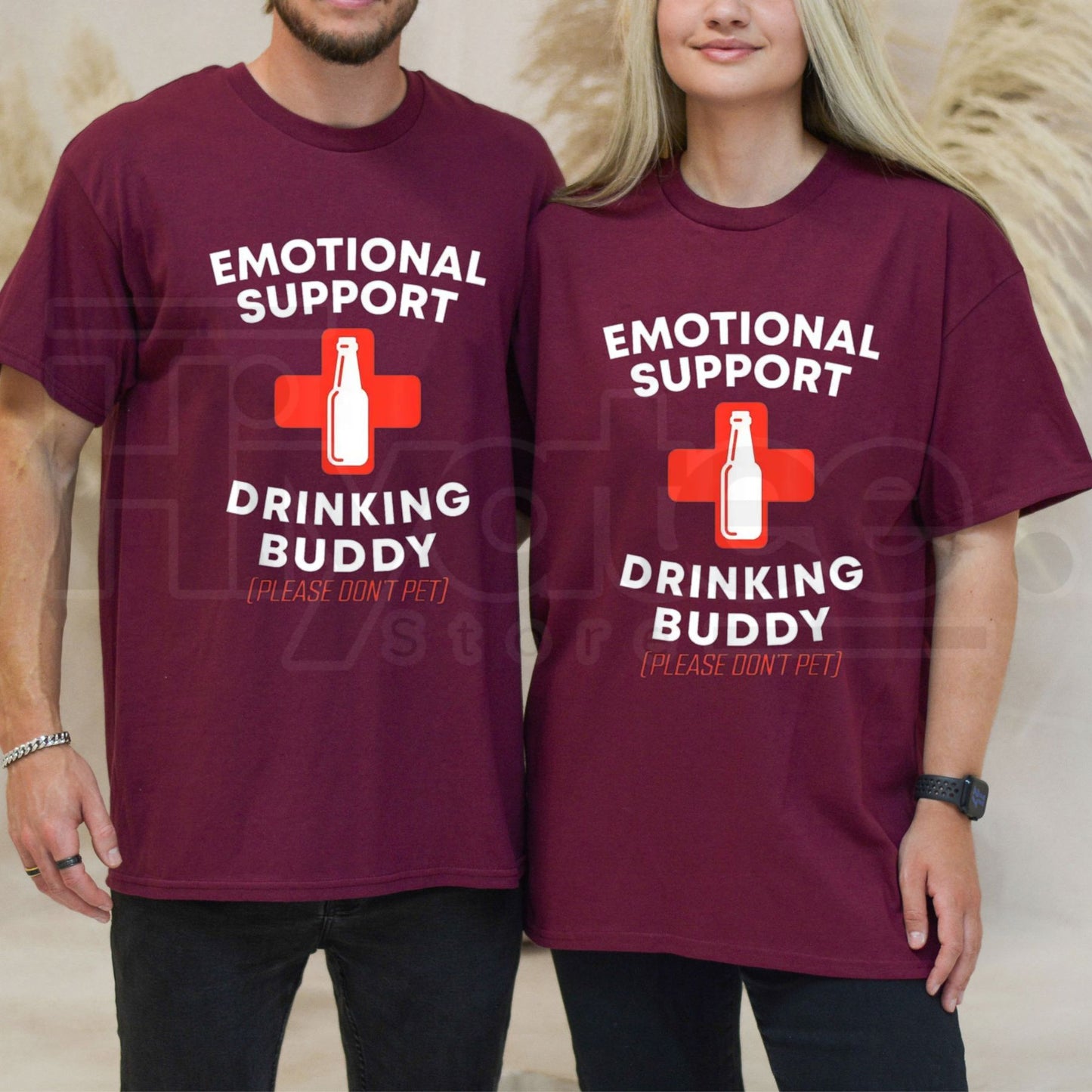 Emotional Support Drinking Buddy T-Shirt – Funny Adult Drinking Humor Tee