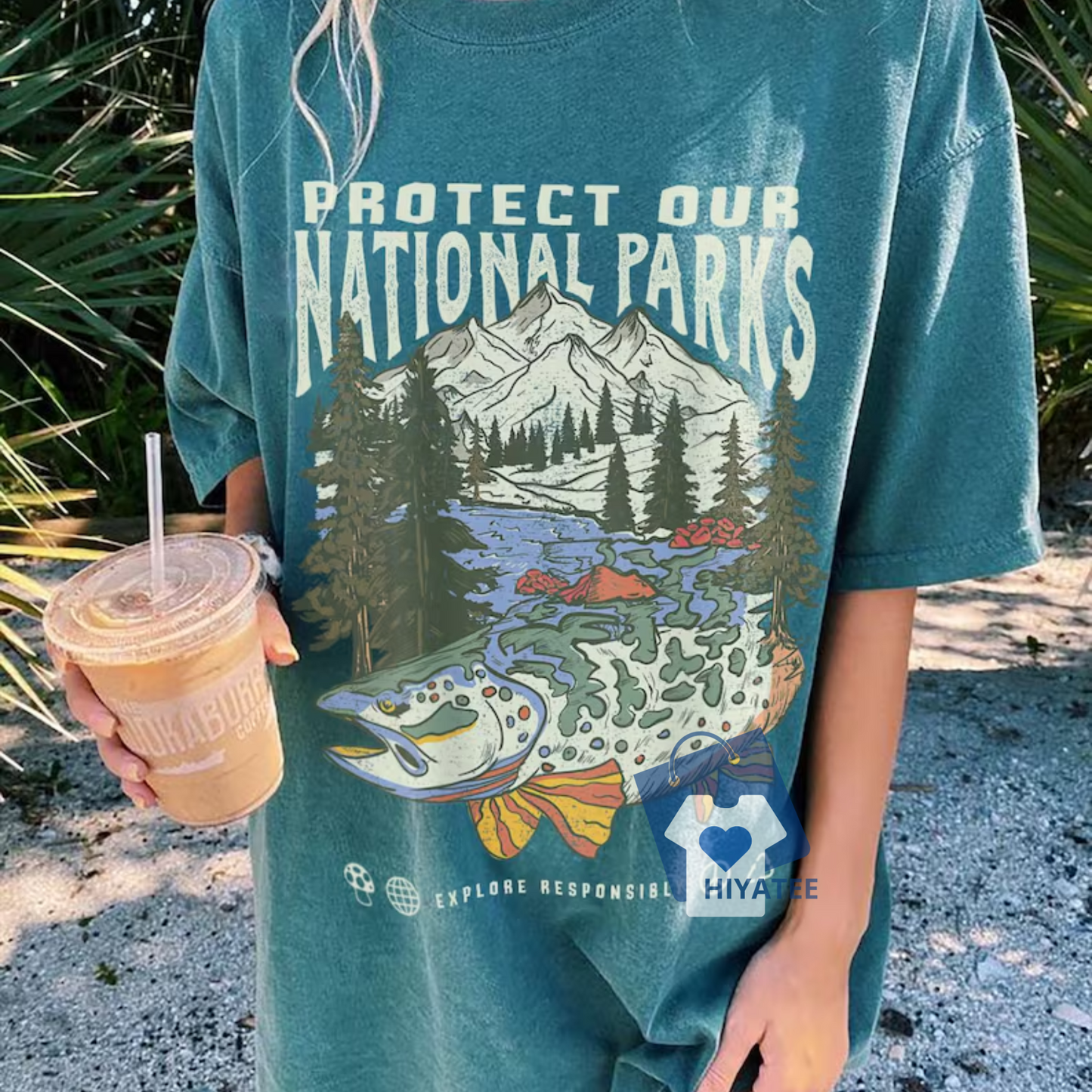90s National Parks Comfort Colors® T-Shirt – Granola Girl Hiking Tee, Respect the Local Wildlife Unisex Wanderlust Shirt