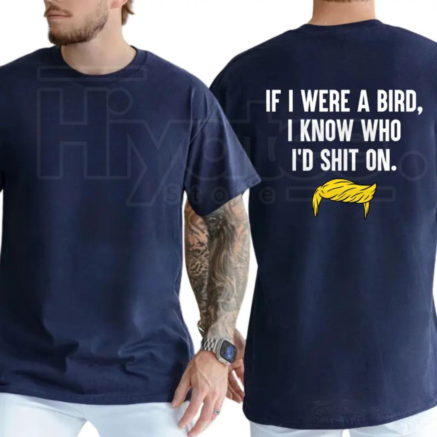 If I Were A Bird I Know Who I’d Shit On T-Shirt – Funny Political Humor Tee, Sarcastic Liberal & Democrat Shirt