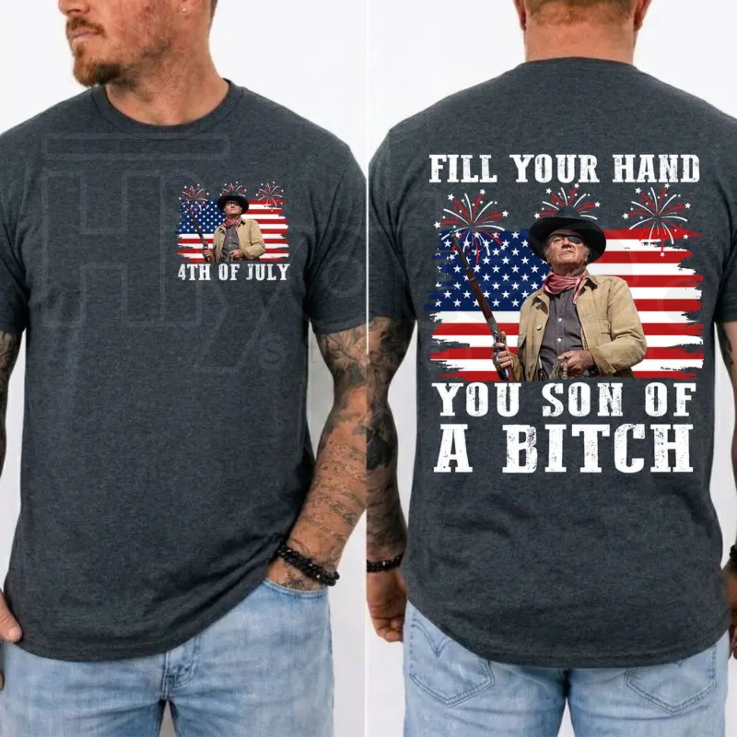Fill Your Hand You Son Of A Bitch T-Shirt – John Wayne Rooster Cogburn Western Tee